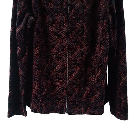 TanJay Womens Size M Multicolor Glitter Sparkle Rhinestone Zipper Front Stretch - Picture 4 of 12